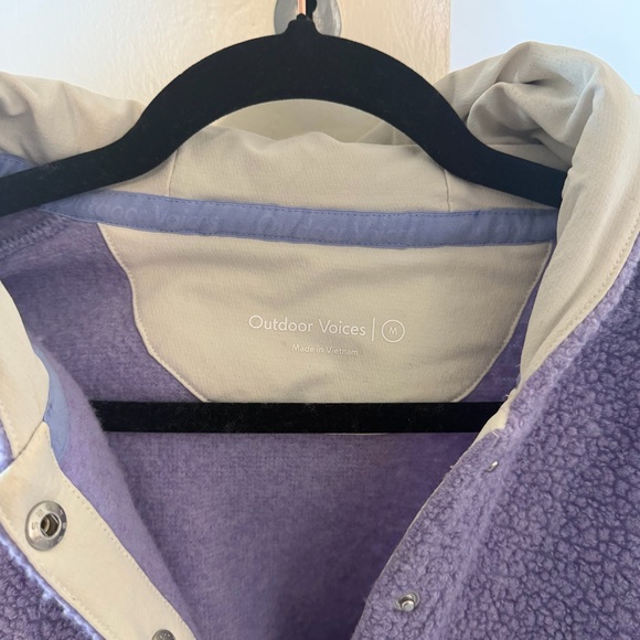 Outdoor Voices Lavender Megafleece snap Sherpa Hoodie - Picture 4 of 5